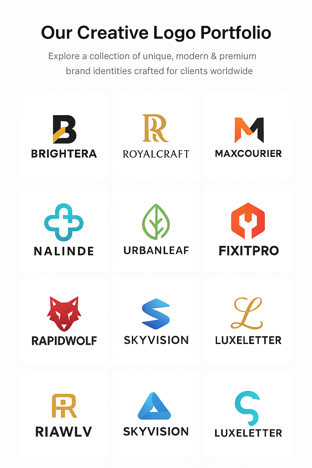 creative logo, logo design service, creative logo design service