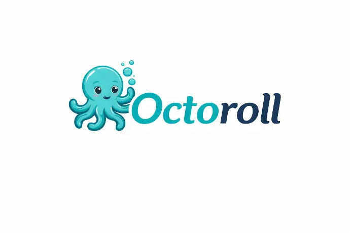 favicon logo design, octopus logo, octoroll fevicon logo design